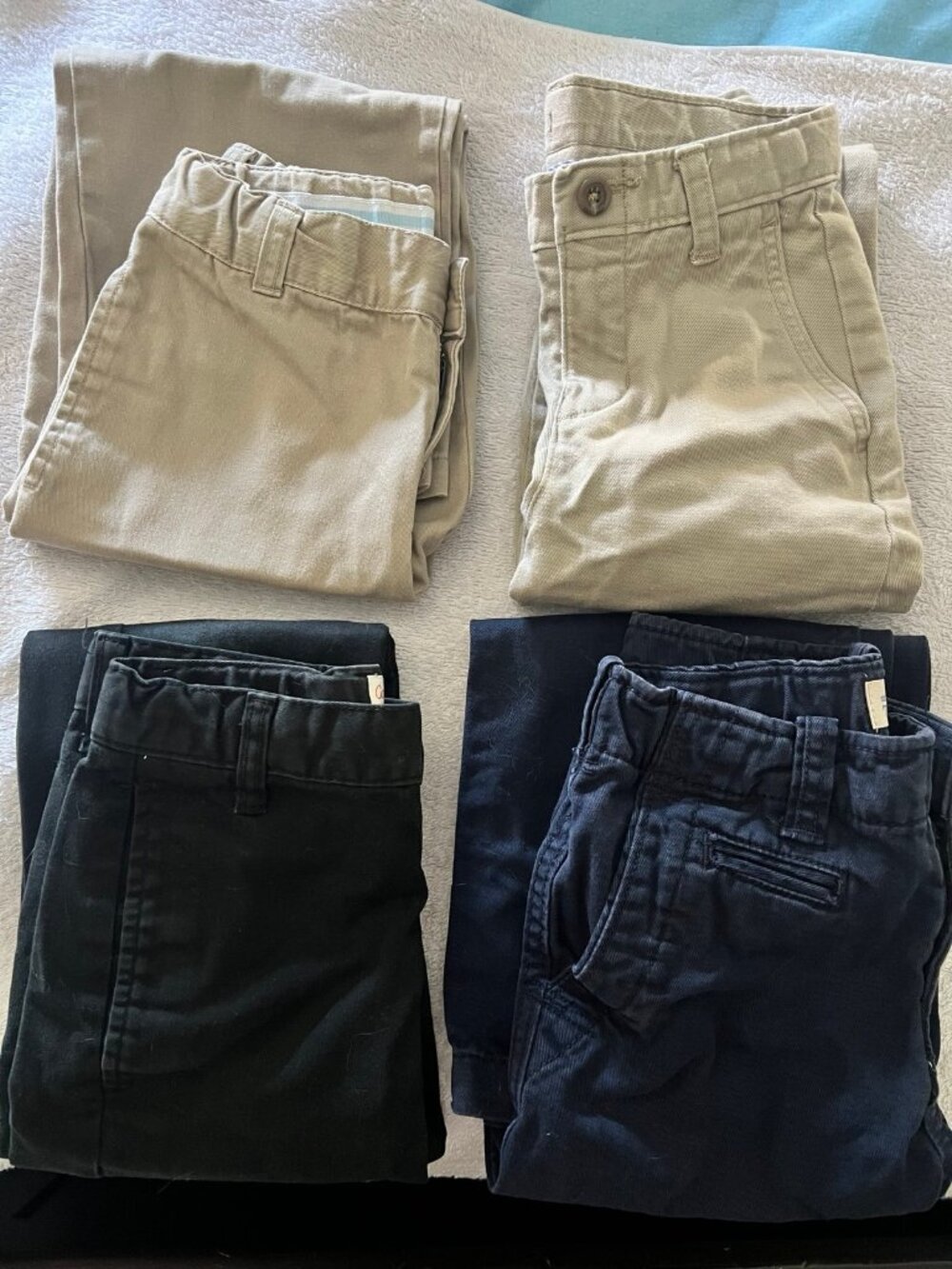 Bundle of 4 pairs lot - Boys Chaps/ Gap khaki beige Pants Chinos  Size 7